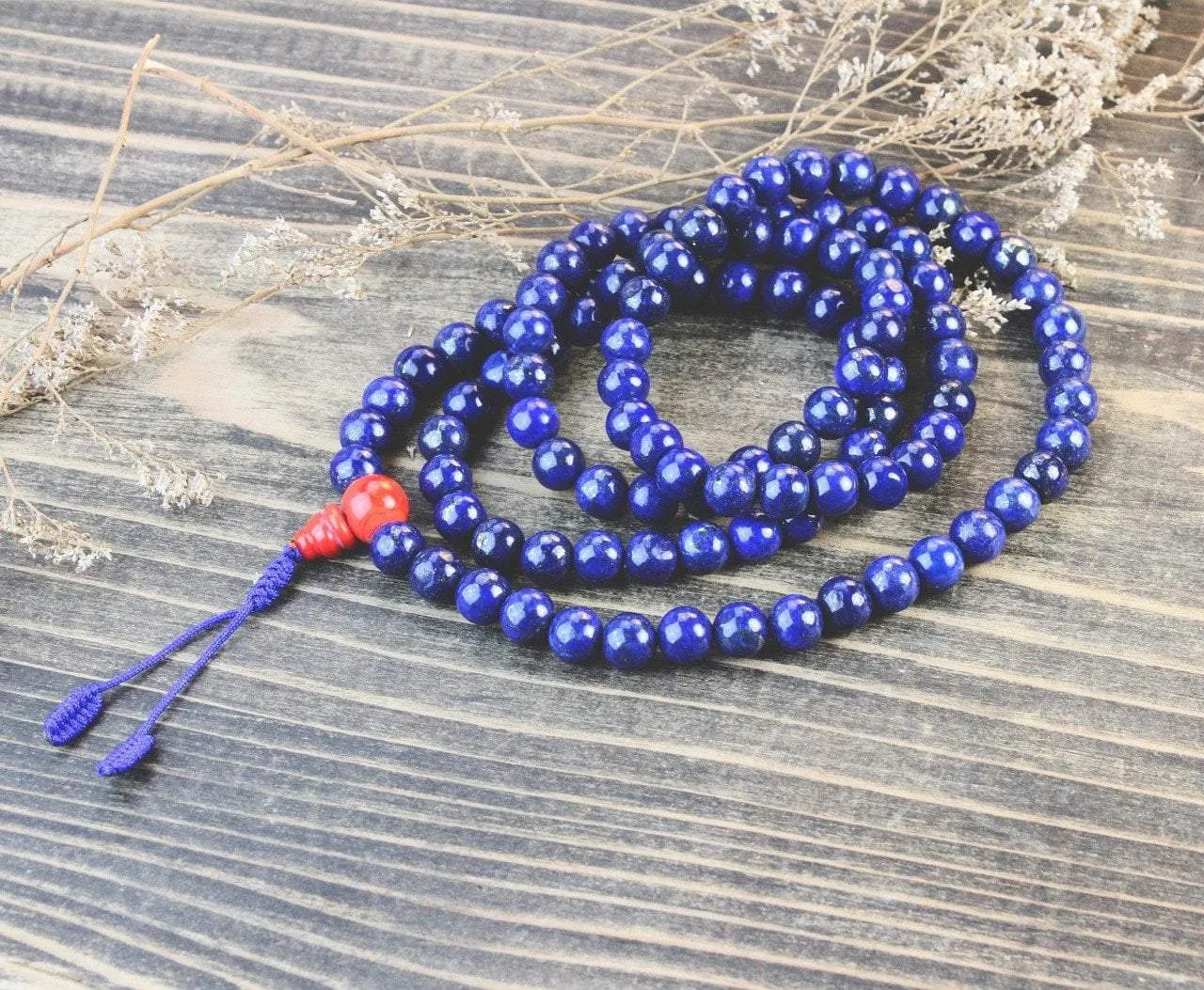 108 Lapis and Carnelian Mala