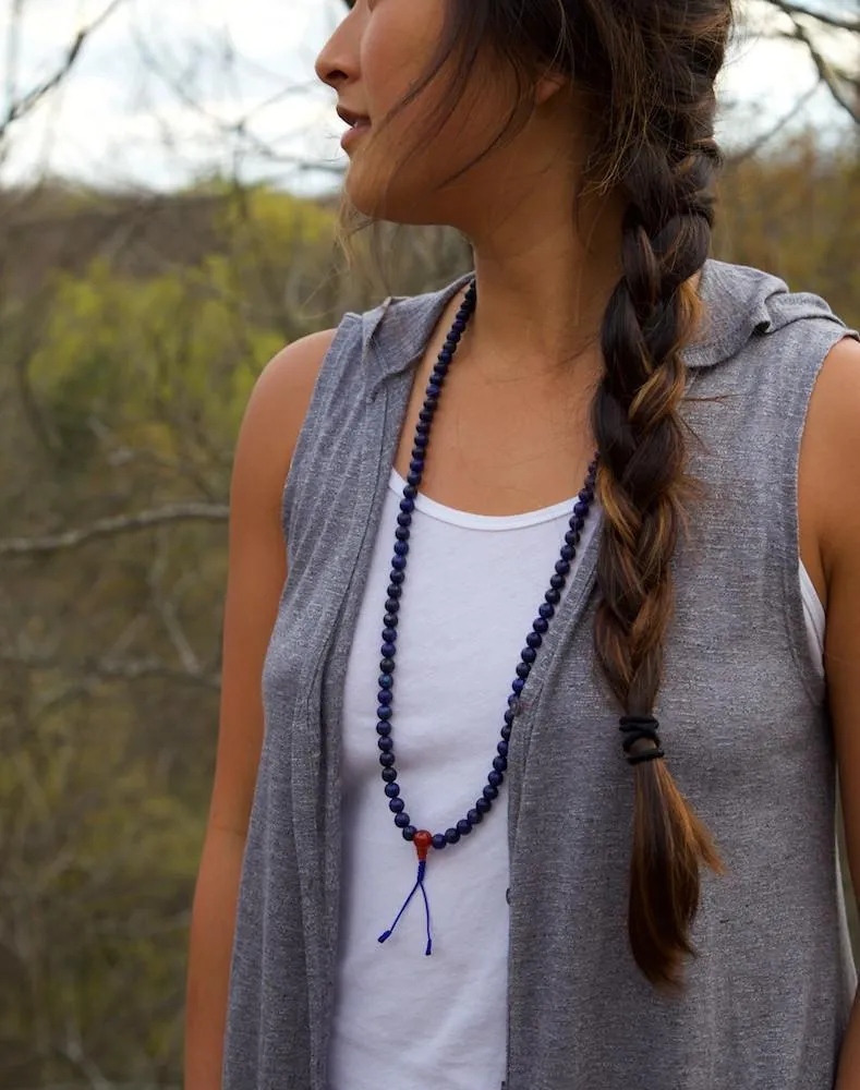 108 Lapis and Carnelian Mala