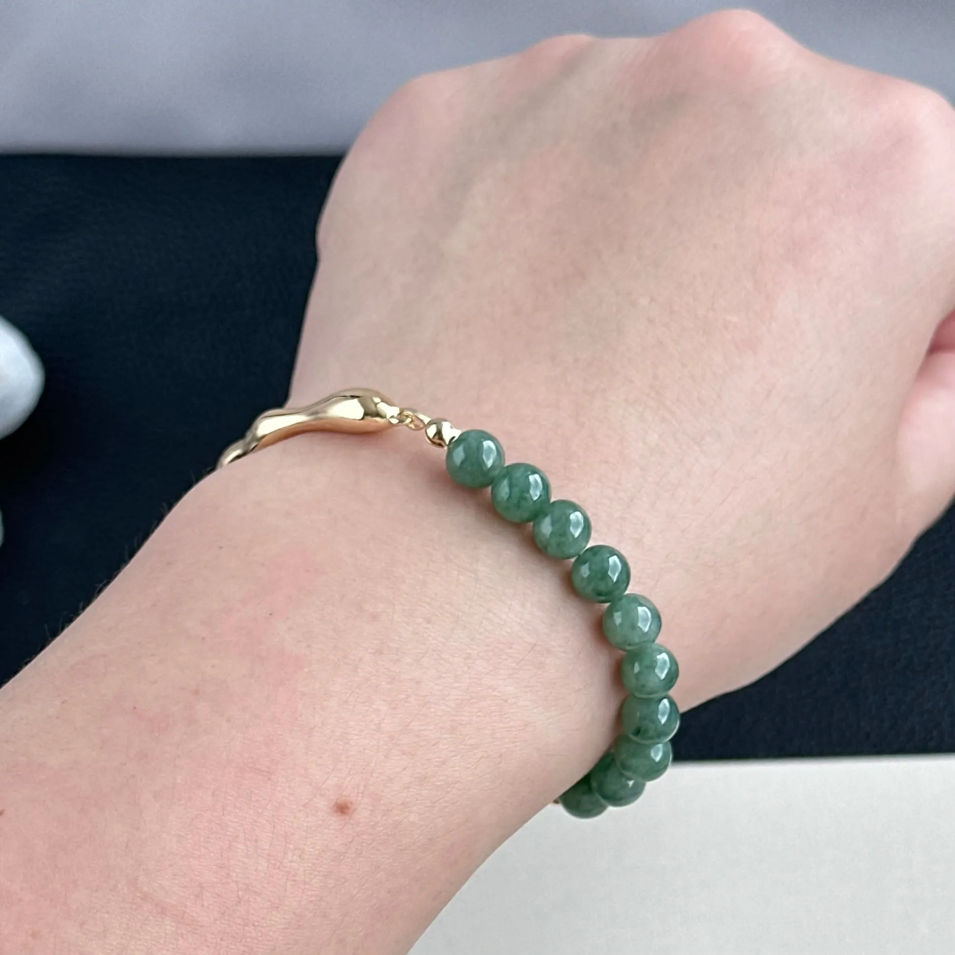 1212489 Jin Yu Jadeite Cuff Bracelet 金玉之环