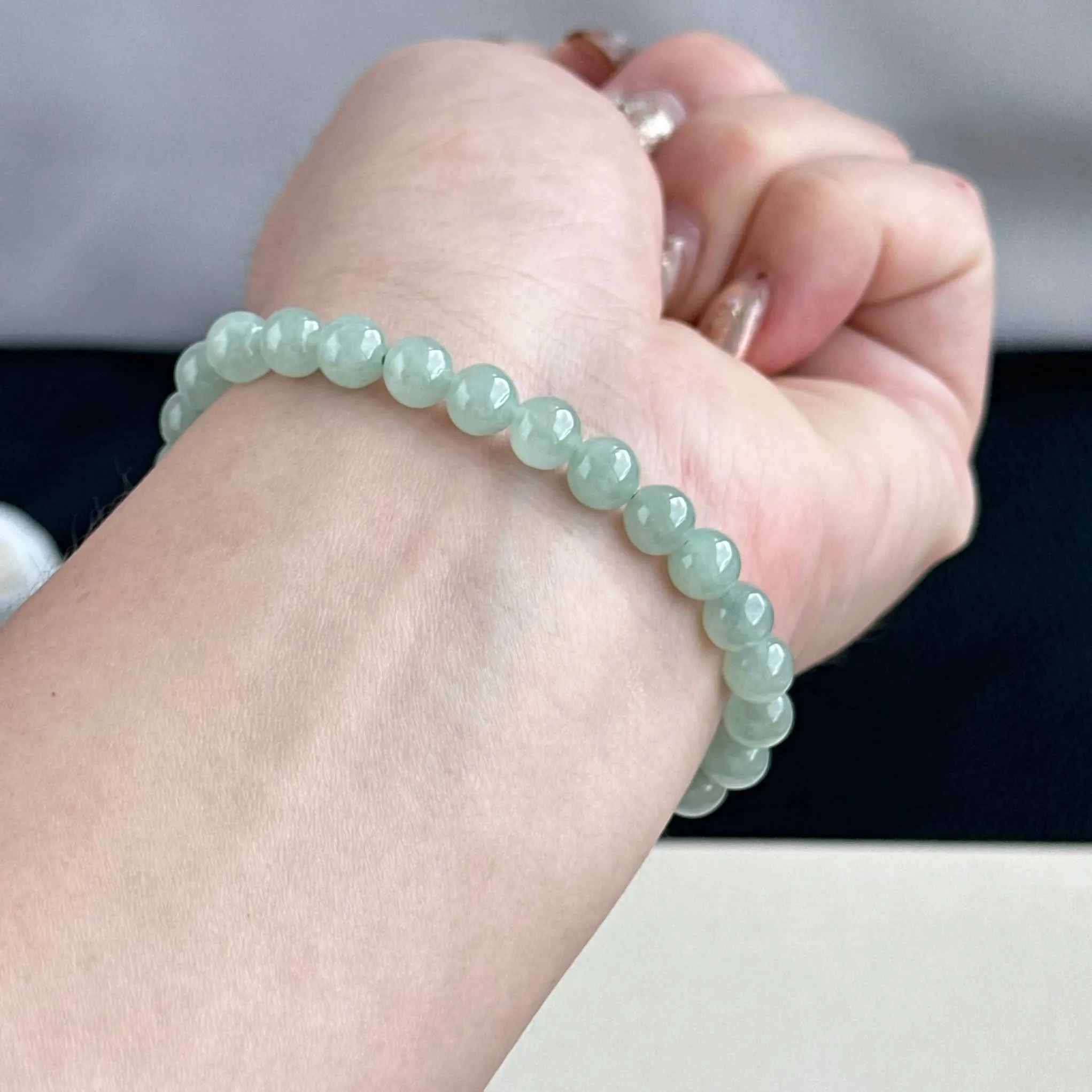 1214488  Aqua Mist Jade Bracelet
