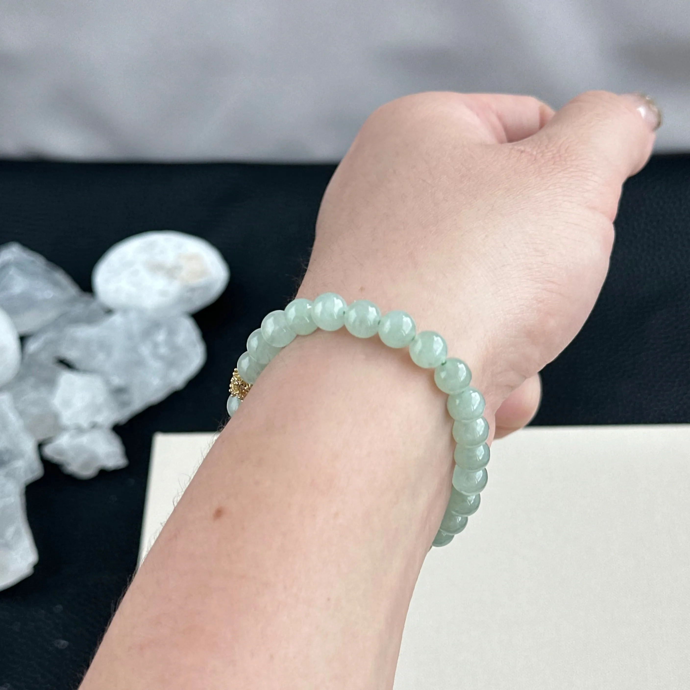 1214488  Aqua Mist Jade Bracelet