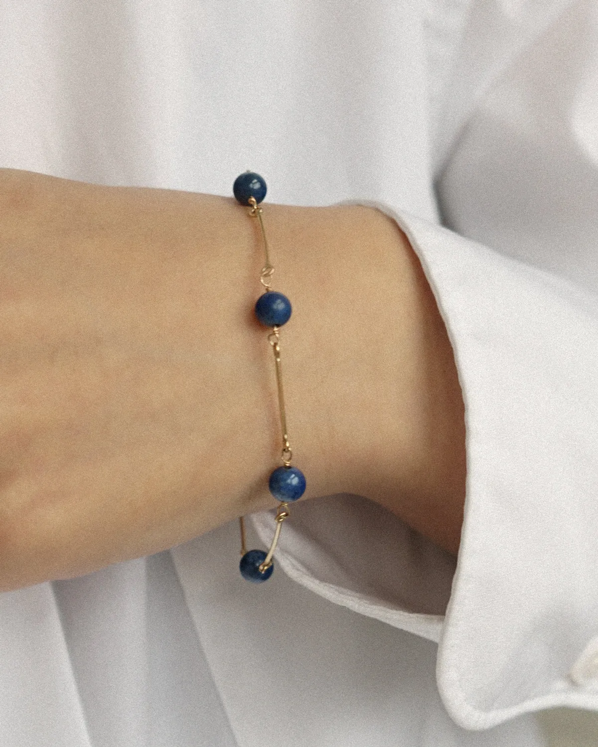 14k Gold x Lapis Bracelet