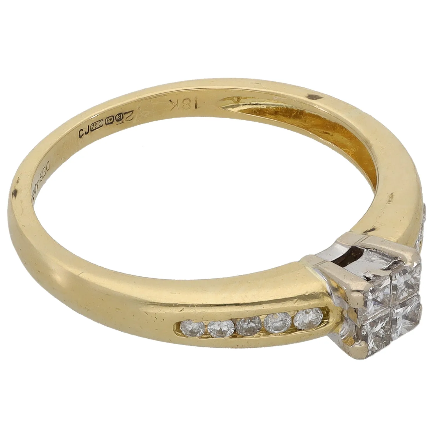 18ct Gold 0.30ct Diamond Dress/Cocktail Ring Size N