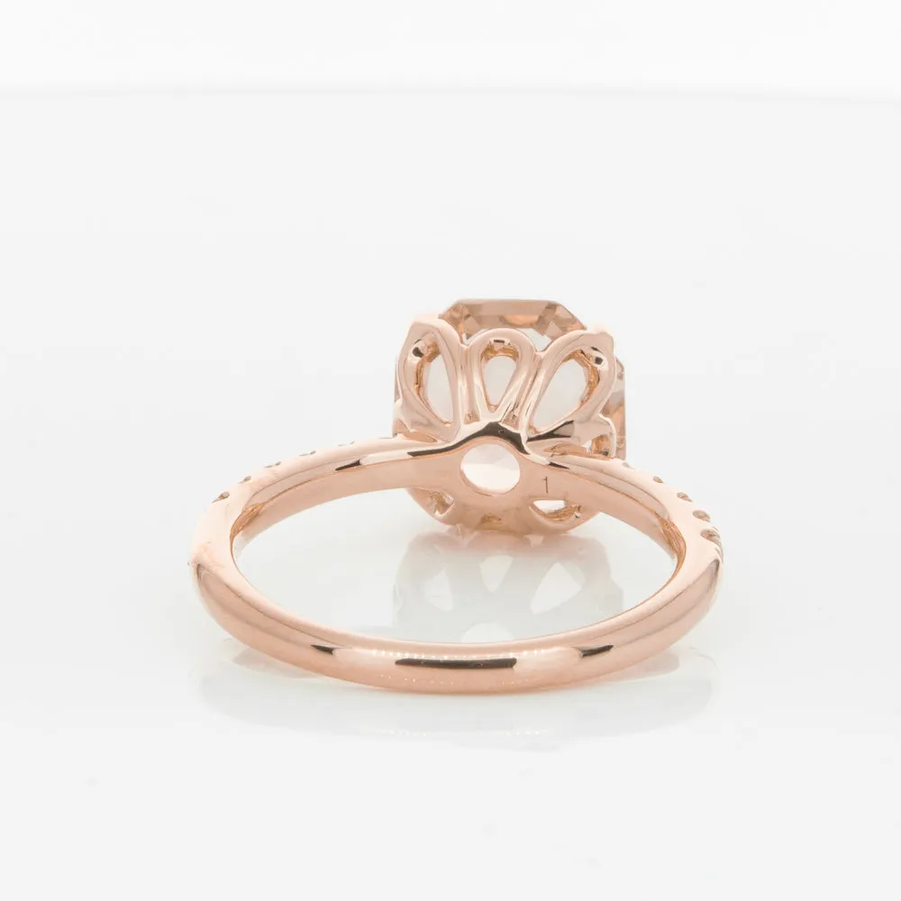 18ct Rose Gold Morganite Octavus Ring