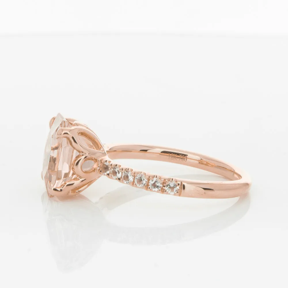 18ct Rose Gold Morganite Octavus Ring