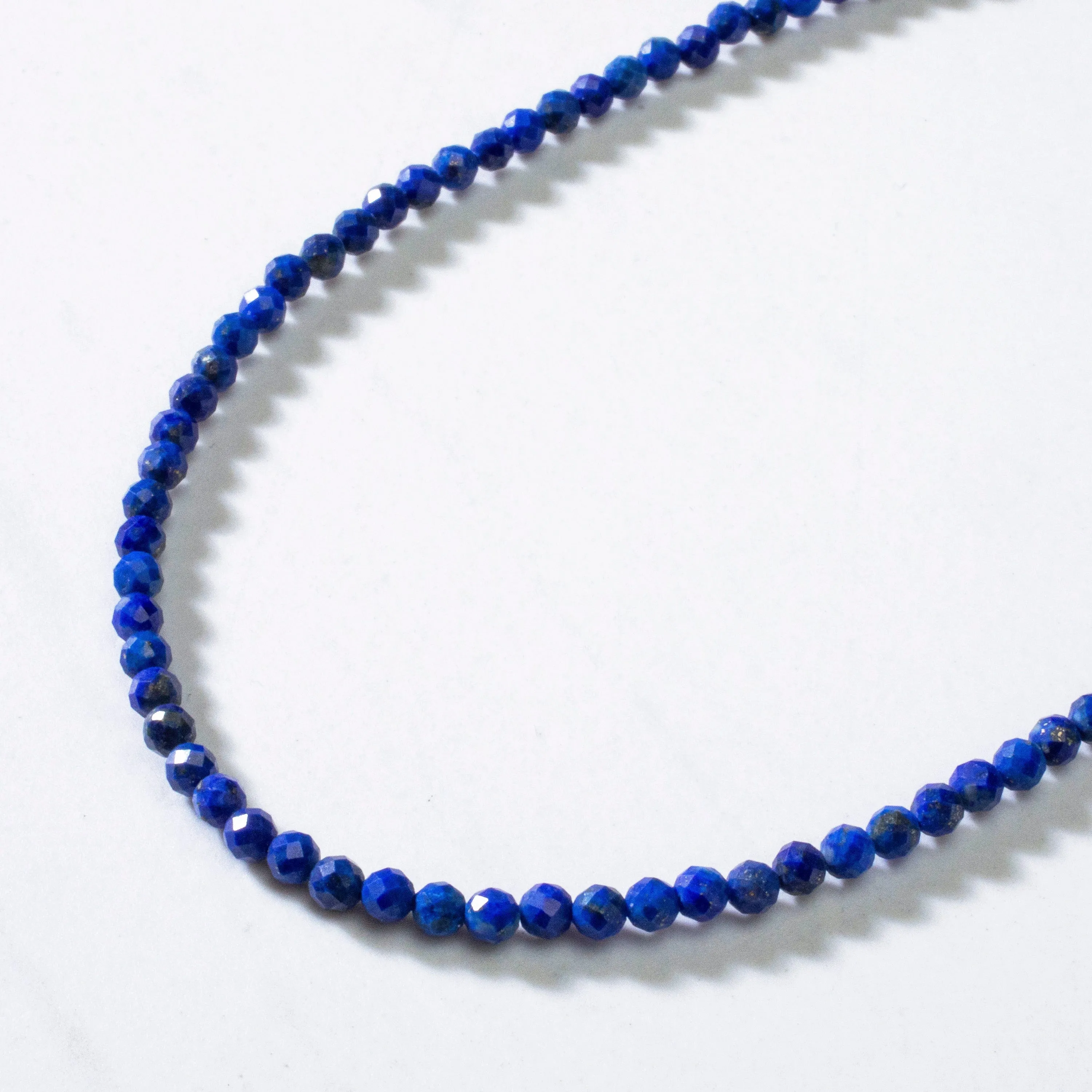 3mm Lapis Faceted 31" Necklace / Multi Wrap Bracelet