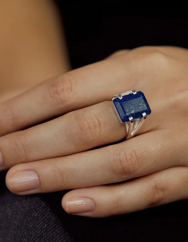 Amalfi Silver & Lapis Ring