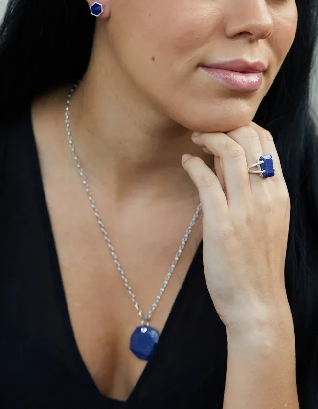 Amalfi Silver & Lapis Ring
