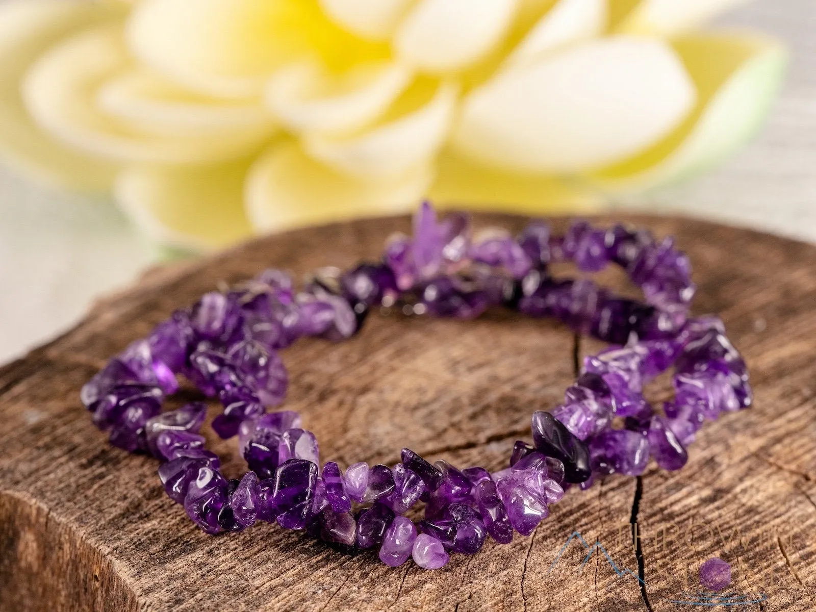 AMETHYST Crystal Necklace - Chip Beads - Long Crystal Necklace, Birthstone Necklace, Handmade Jewelry, E1687
