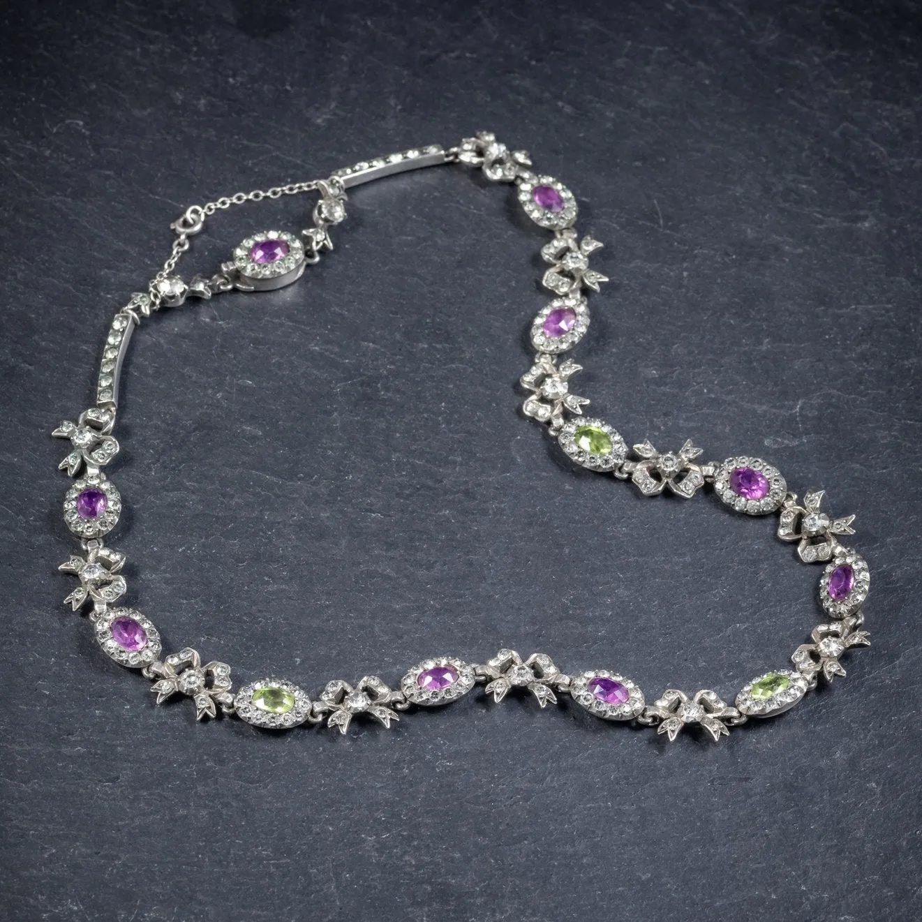 Antique Edwardian Suffragette Necklace Silver Circa 1910