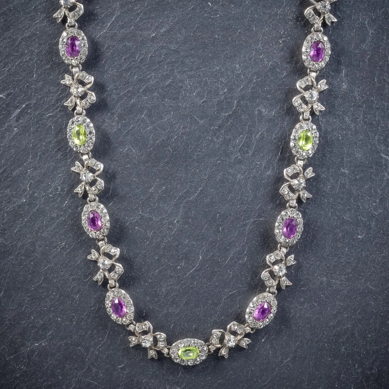 Antique Edwardian Suffragette Necklace Silver Circa 1910