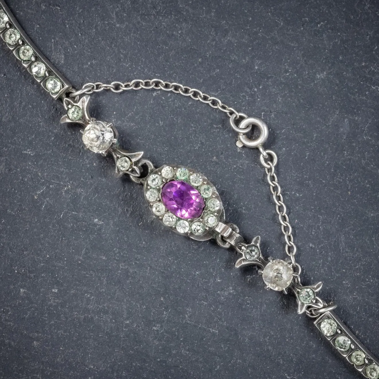 Antique Edwardian Suffragette Necklace Silver Circa 1910