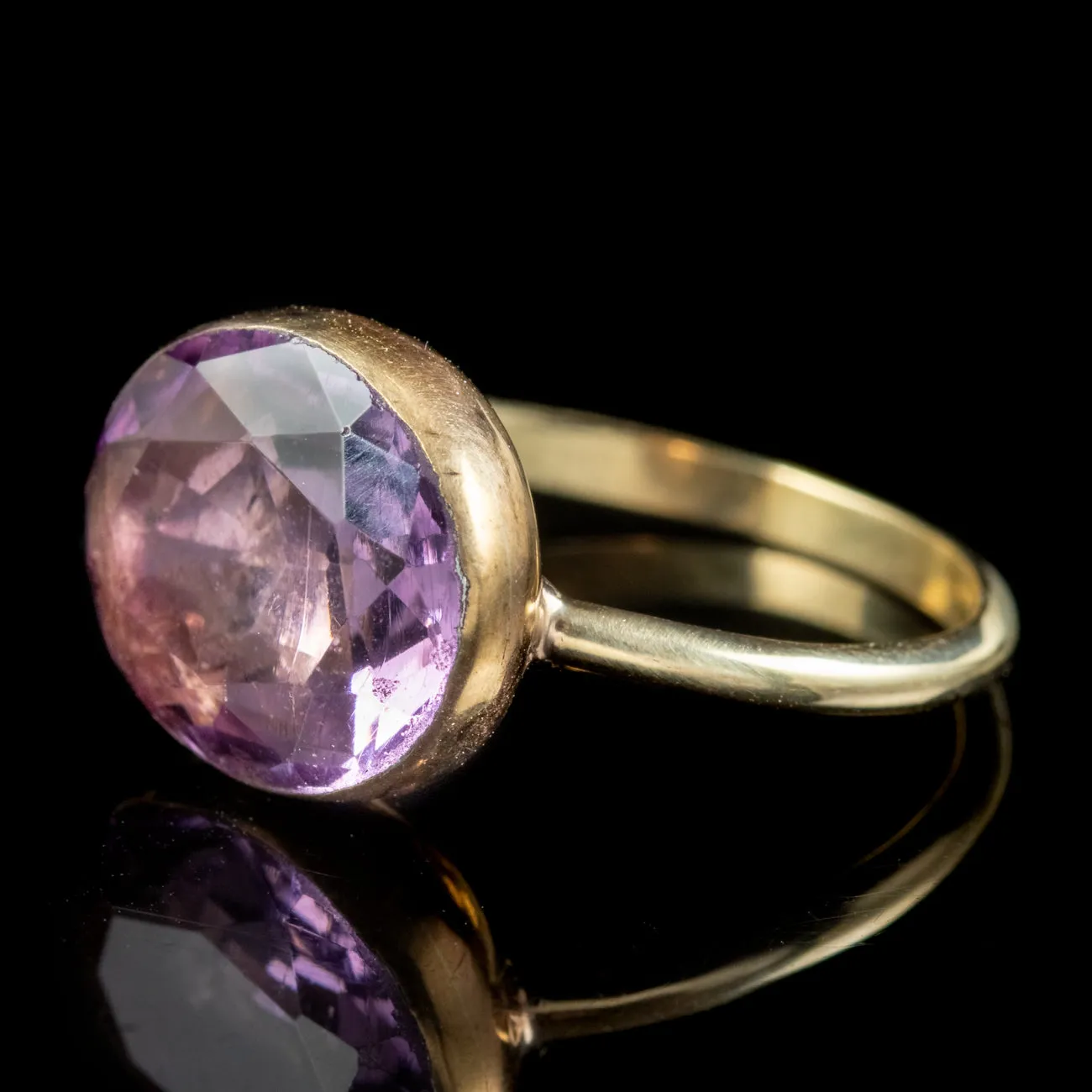 Antique Georgian Purple Paste Ring Circa 1800