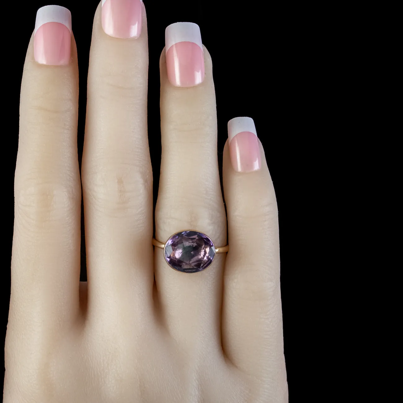 Antique Georgian Purple Paste Ring Circa 1800
