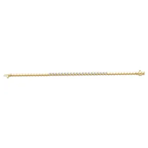 Asymmetrical Bezel Pear Cut Diamond Tennis Bracelet