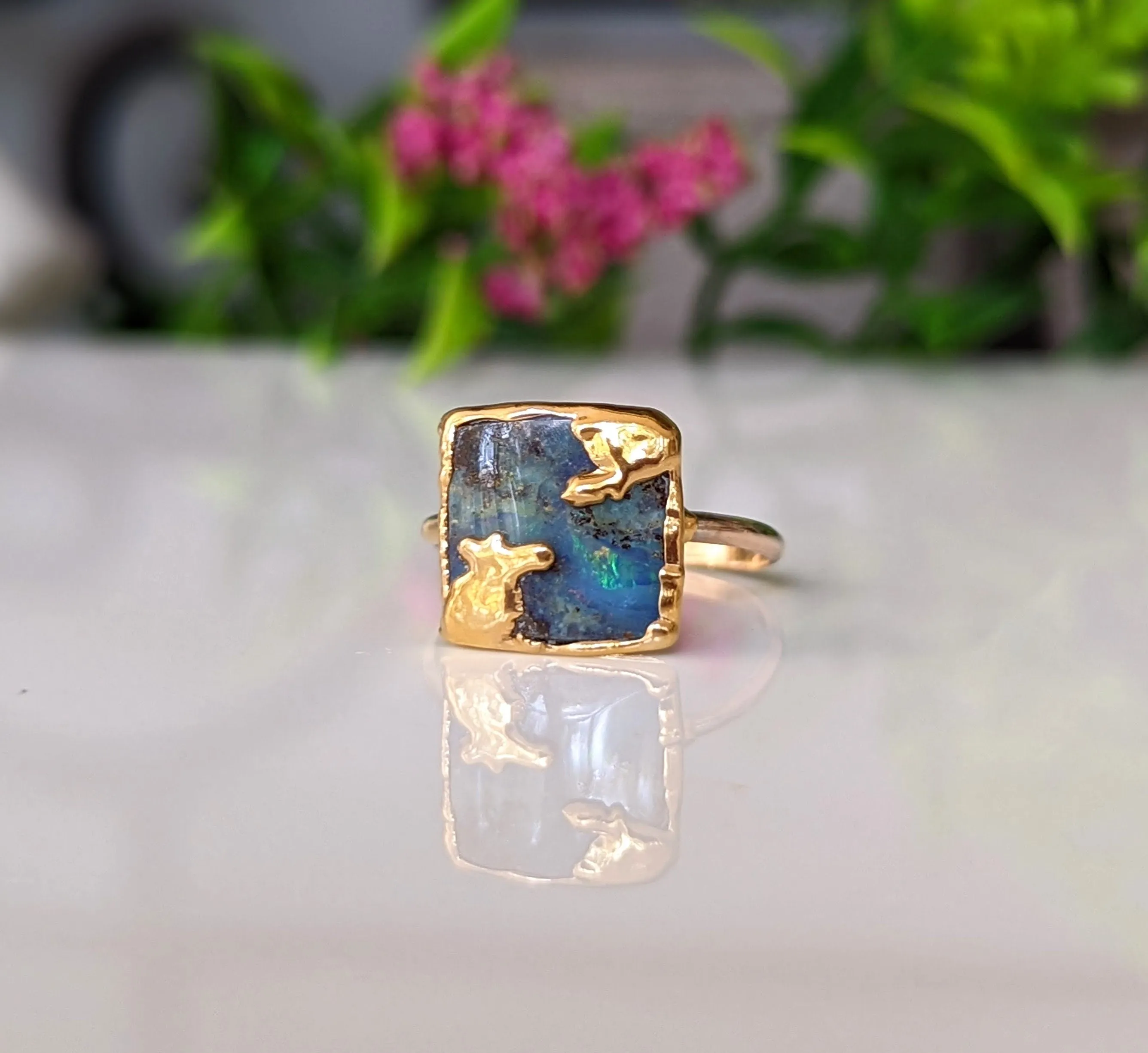 Australian Opal Kintsugi ring