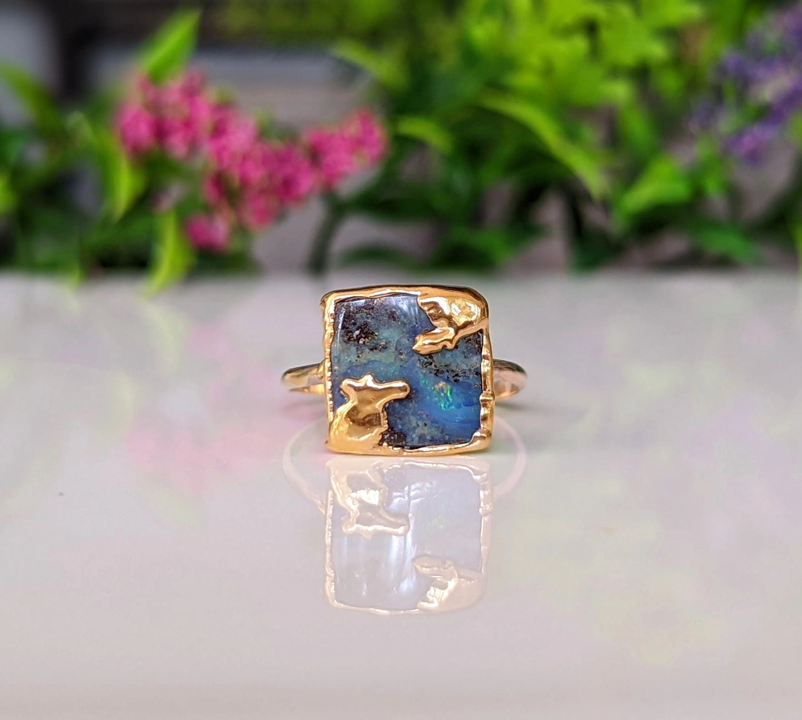 Australian Opal Kintsugi ring