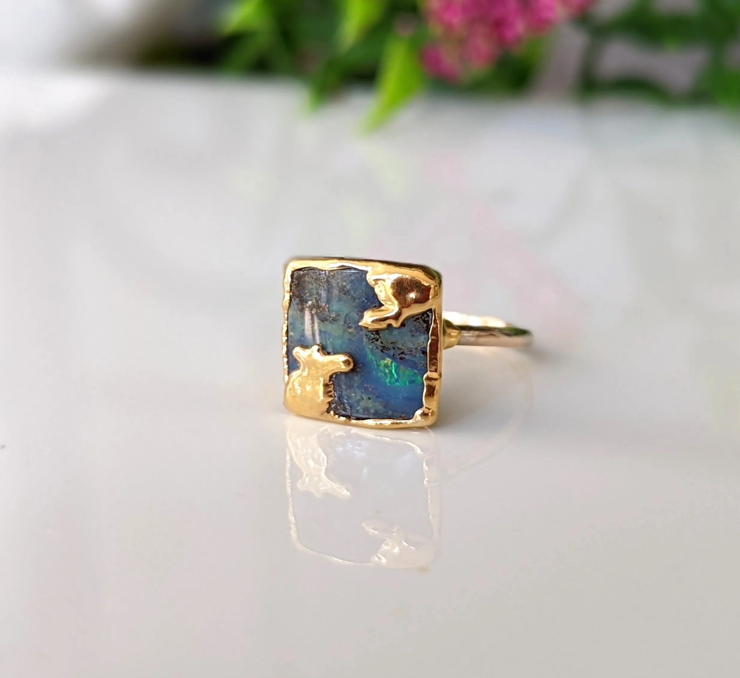Australian Opal Kintsugi ring