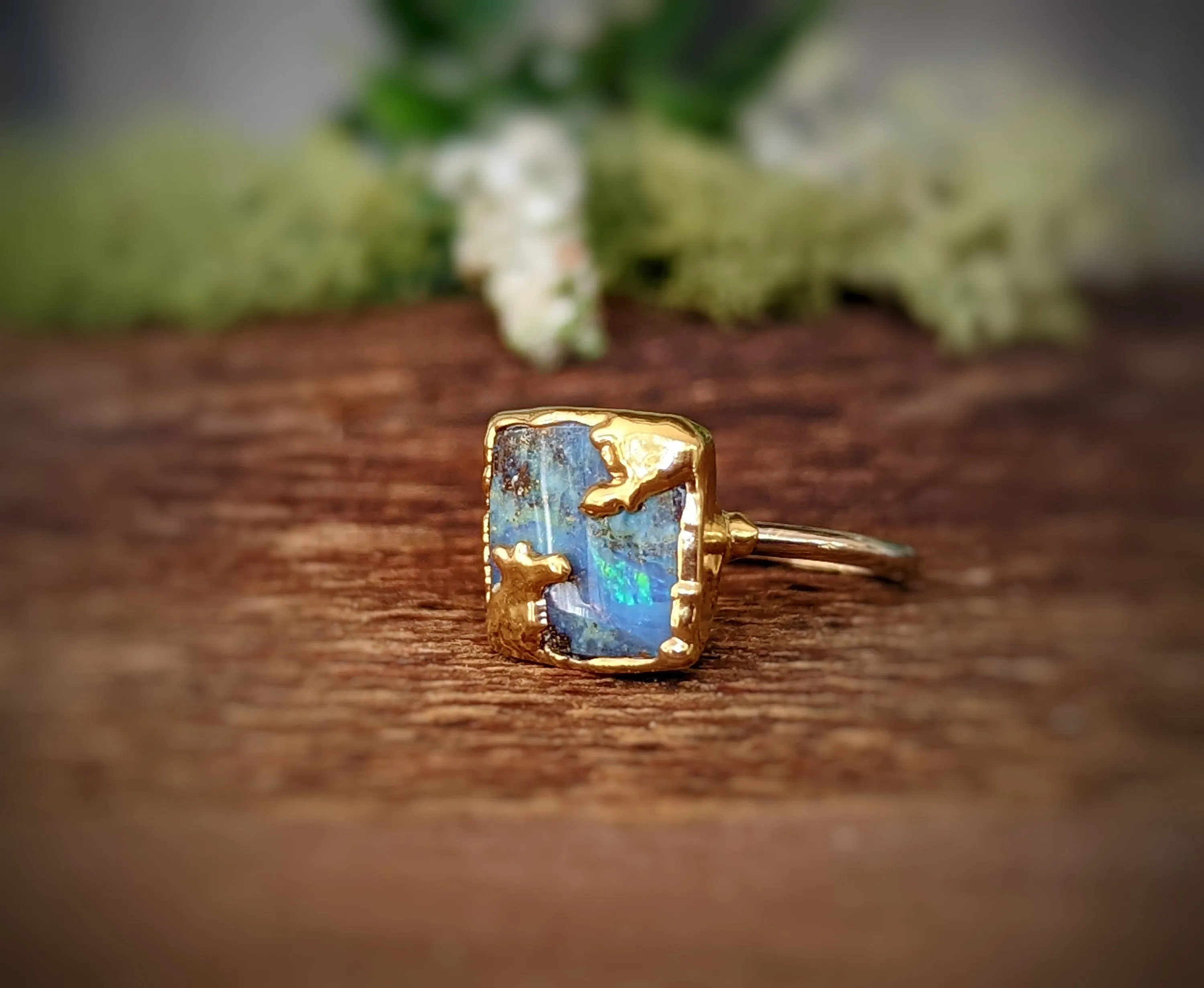 Australian Opal Kintsugi ring