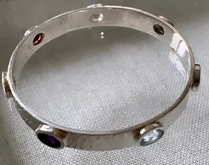 Bangle Studded with multi colored Gems