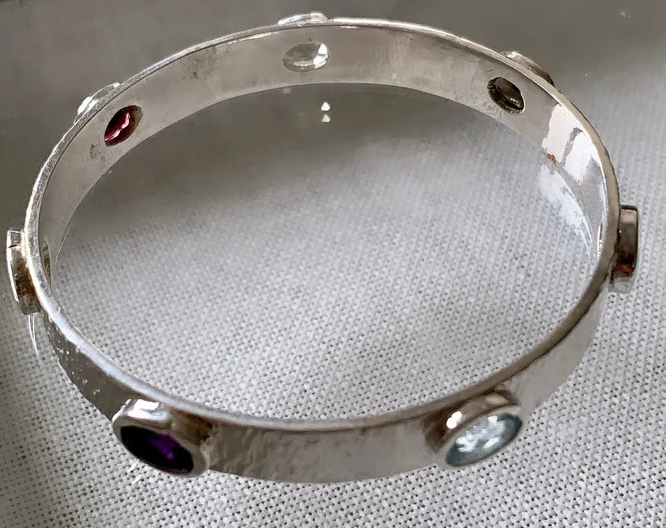 Bangle Studded with multi colored Gems