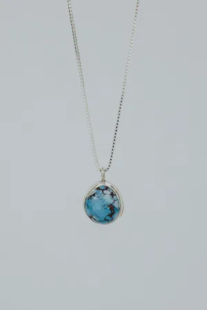 Bezel Set Necklace - Turquoise D