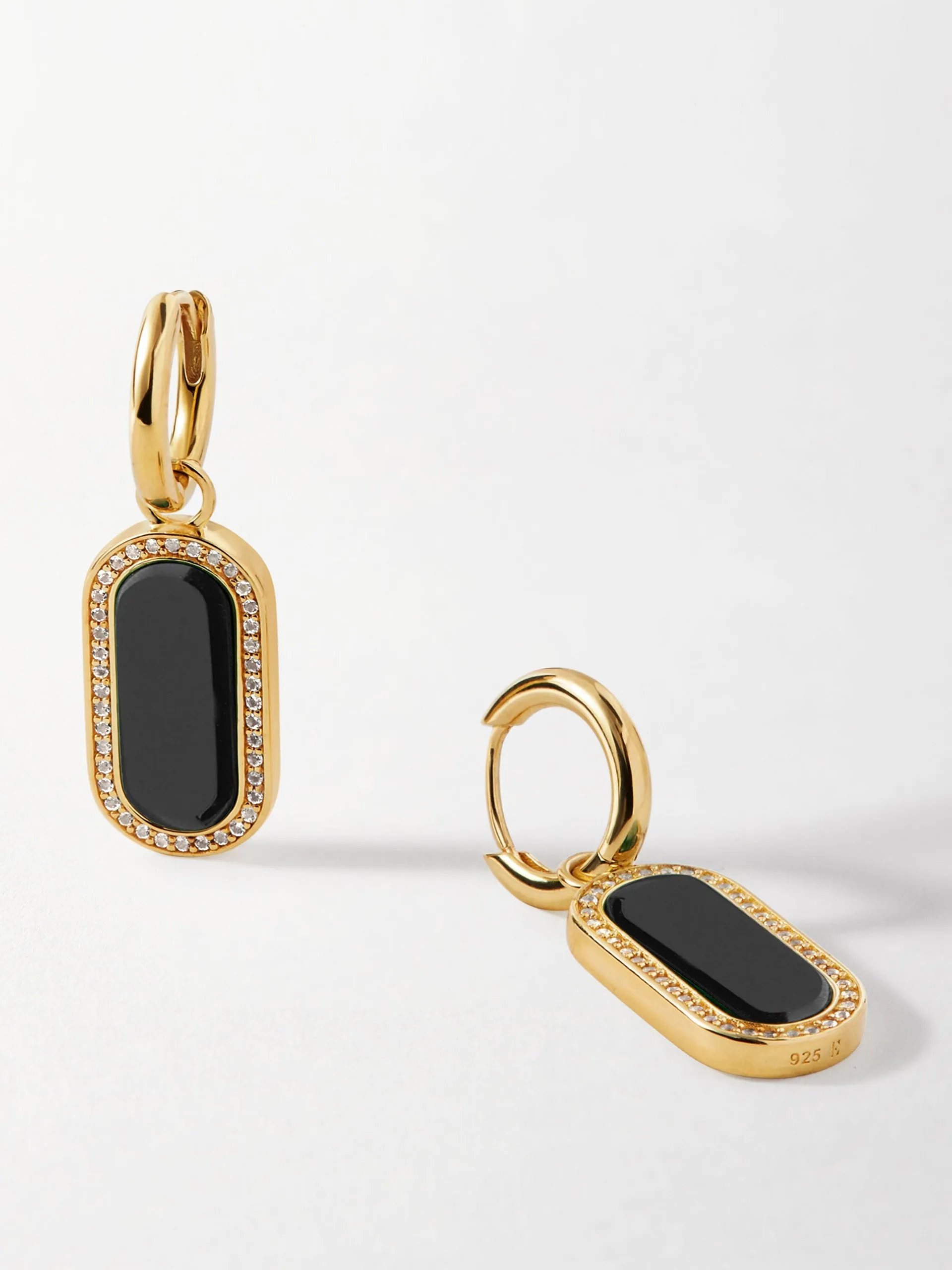 Black onyx drop earrings