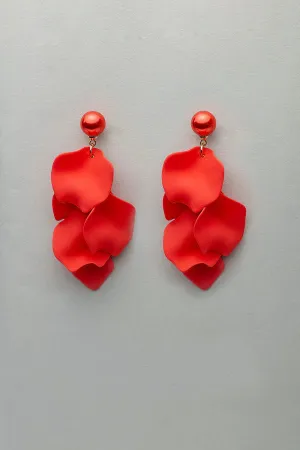 BOW 19 - Leaf Pearl earring - Dark Coral