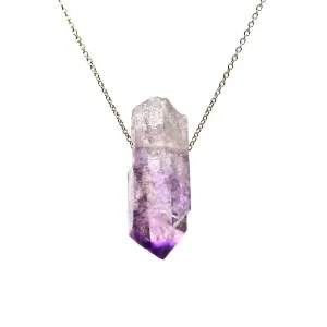 Brandberg Amethyst Necklace 14k Gold