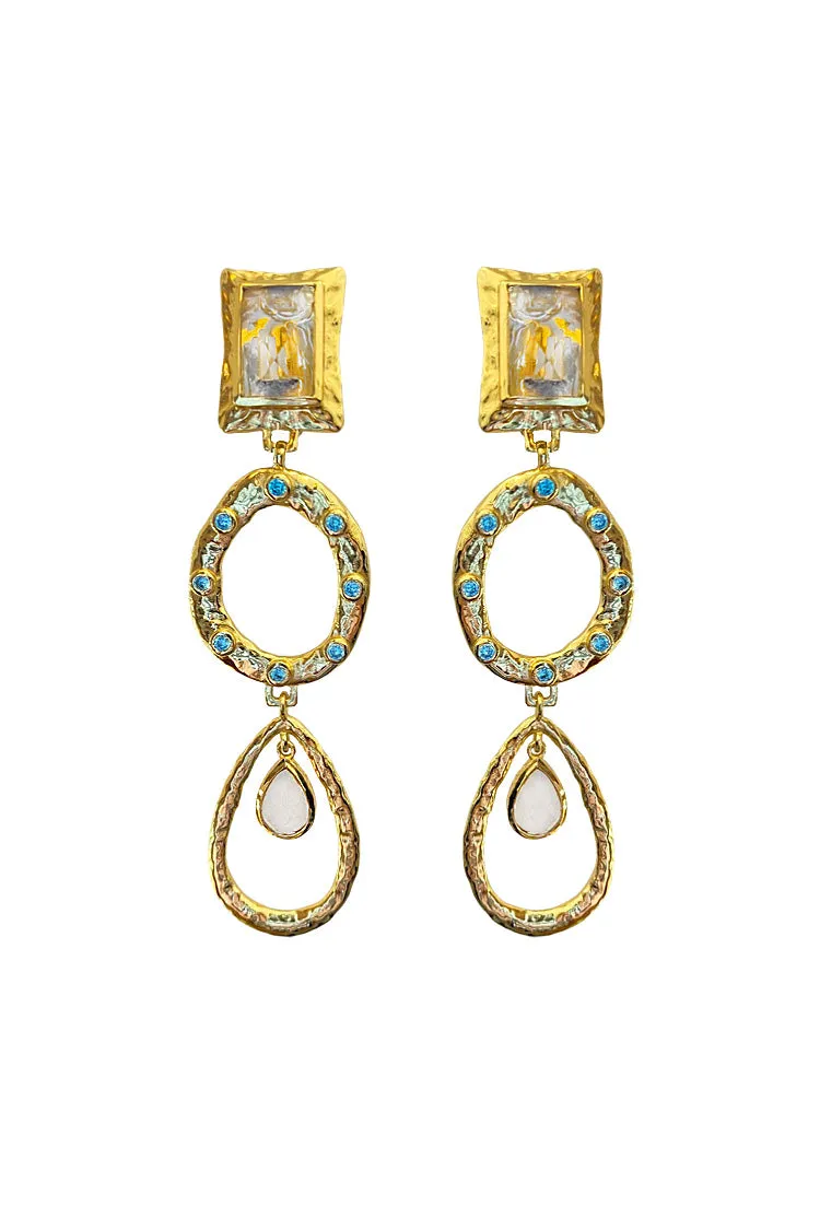 Carla White Topaz Earrings