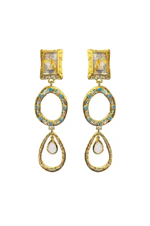 Carla White Topaz Earrings