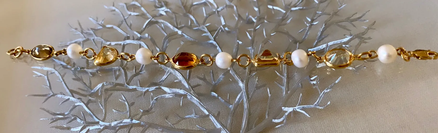 Citrine & Pearl Bracelet