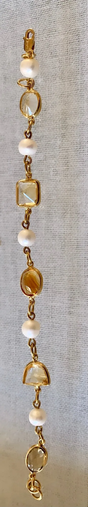 Citrine & Pearl Bracelet