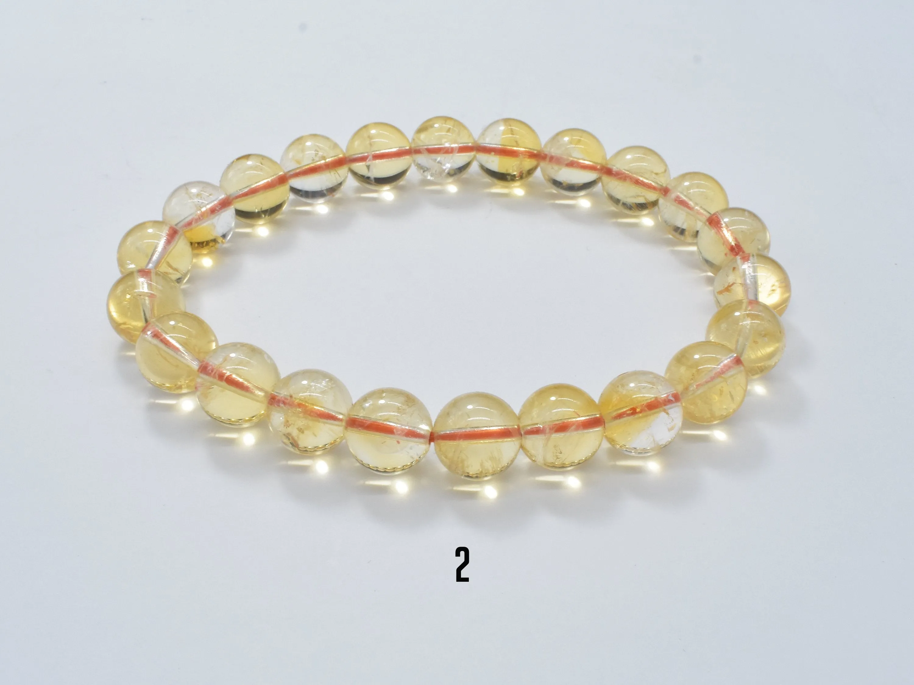 Citrine Beads, Approx. 8mm Round Beads, 7-7.5 Inch