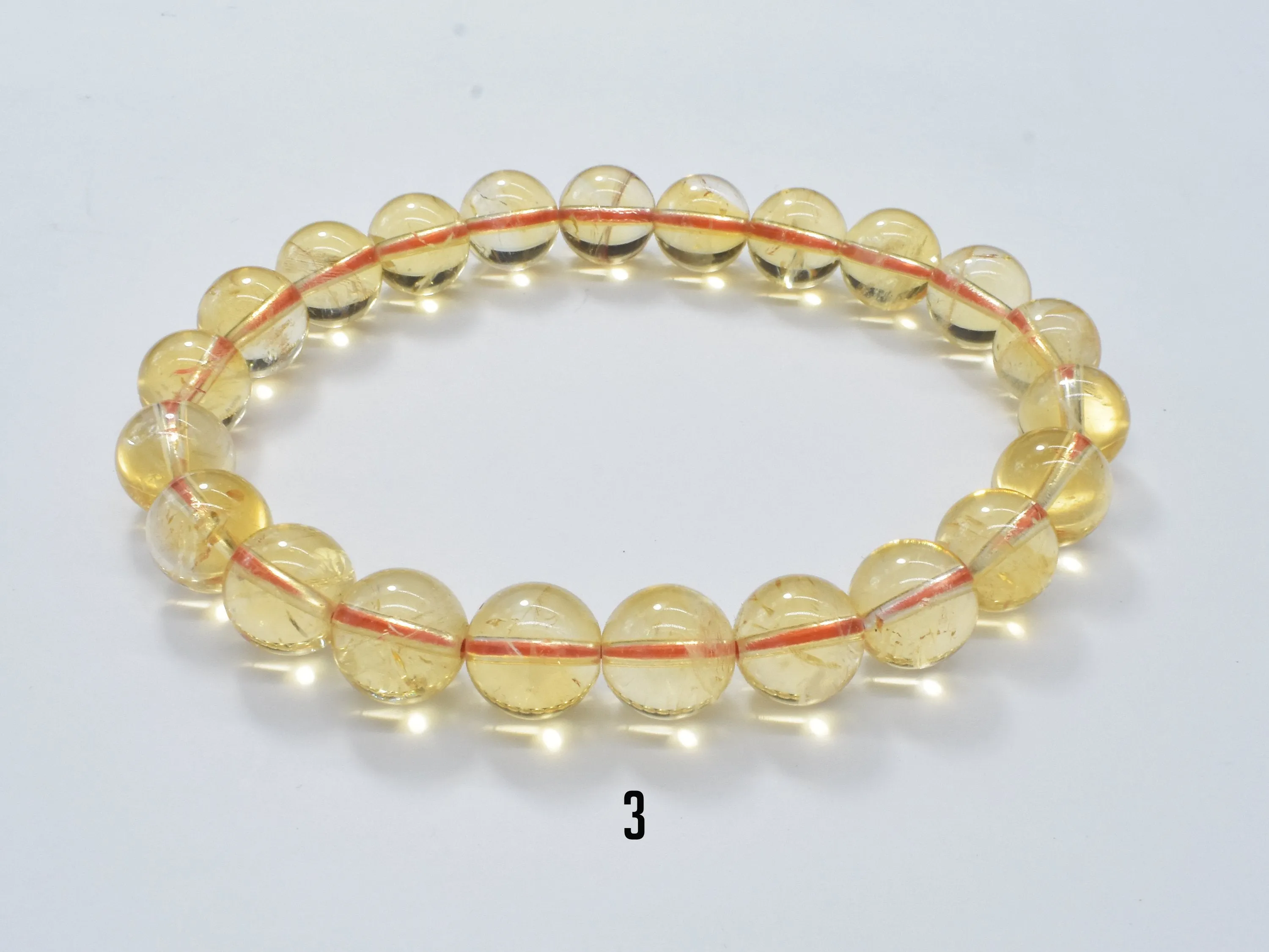 Citrine Beads, Approx. 8mm Round Beads, 7-7.5 Inch