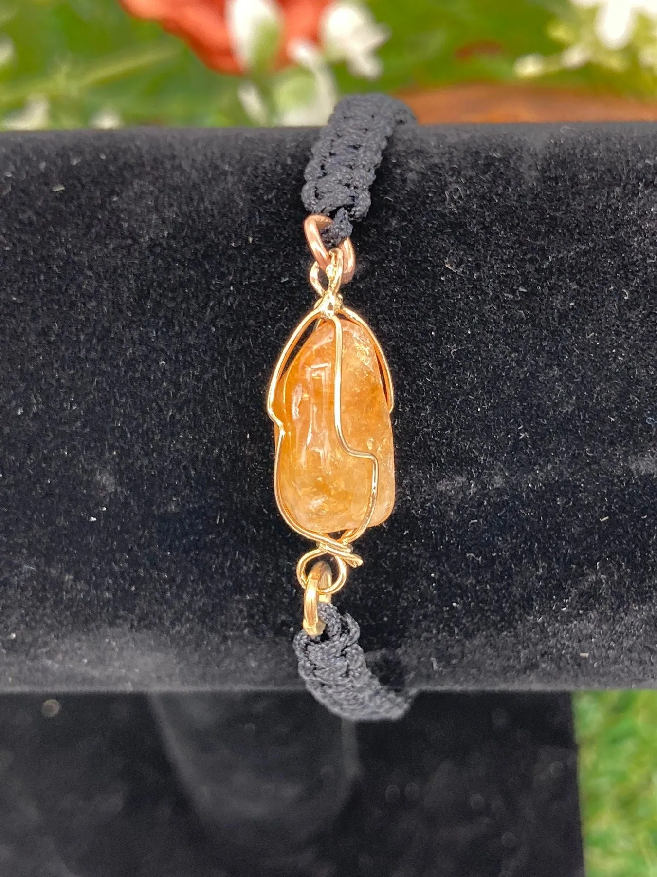 Citrine Crystal Bracelet Gold Plated Handmade