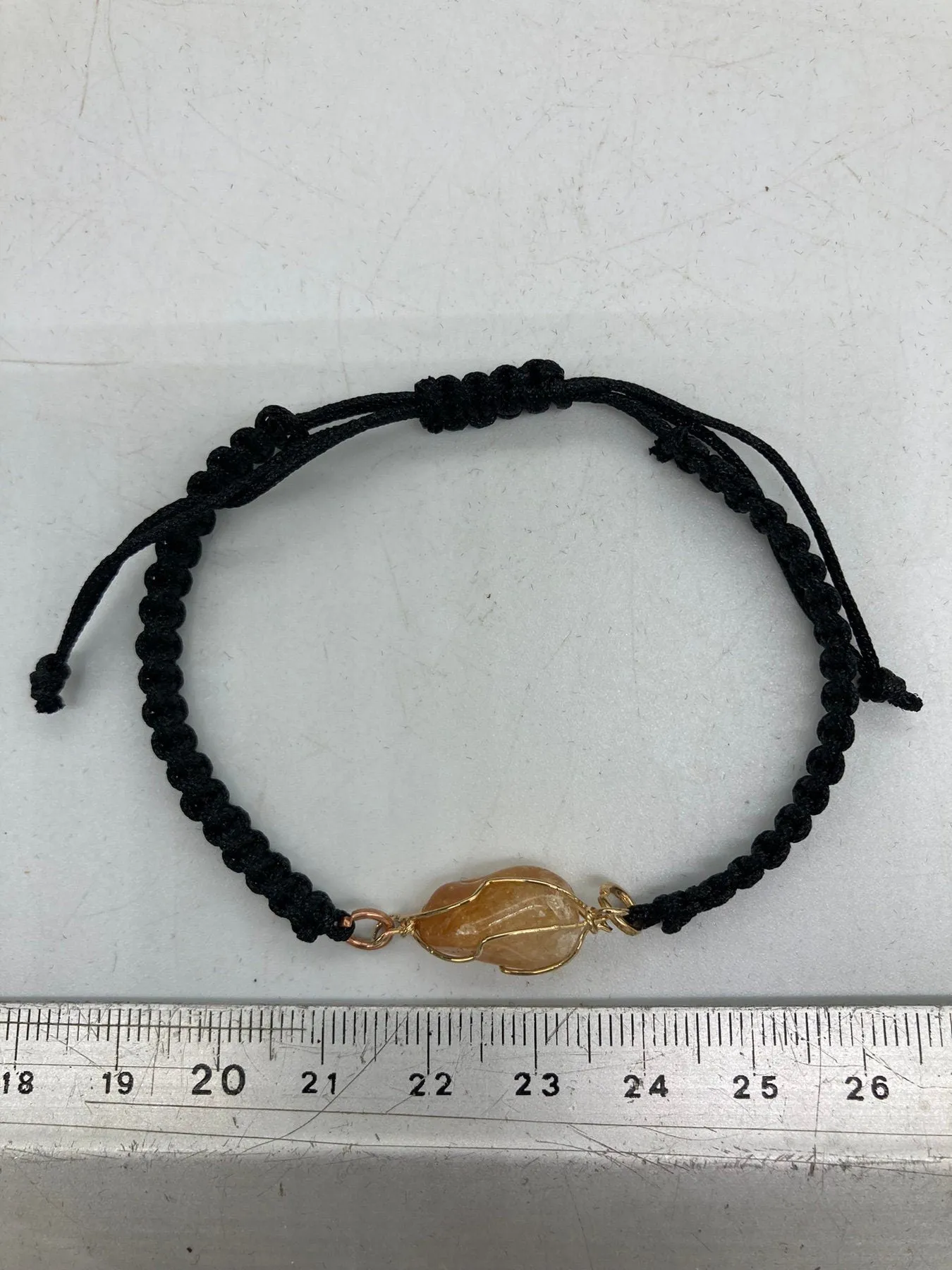 Citrine Crystal Bracelet Gold Plated Handmade