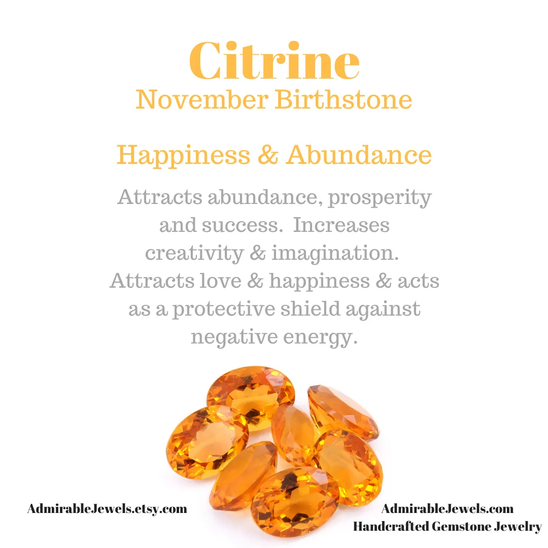 Citrine Heart Briolette Pendant Necklace
