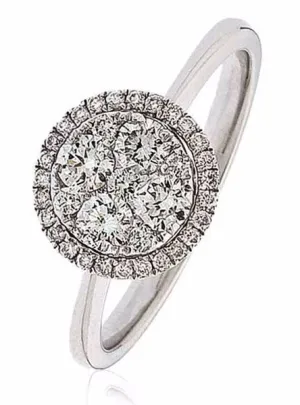 Classic Cocktail Cluster Ring 0.60ct