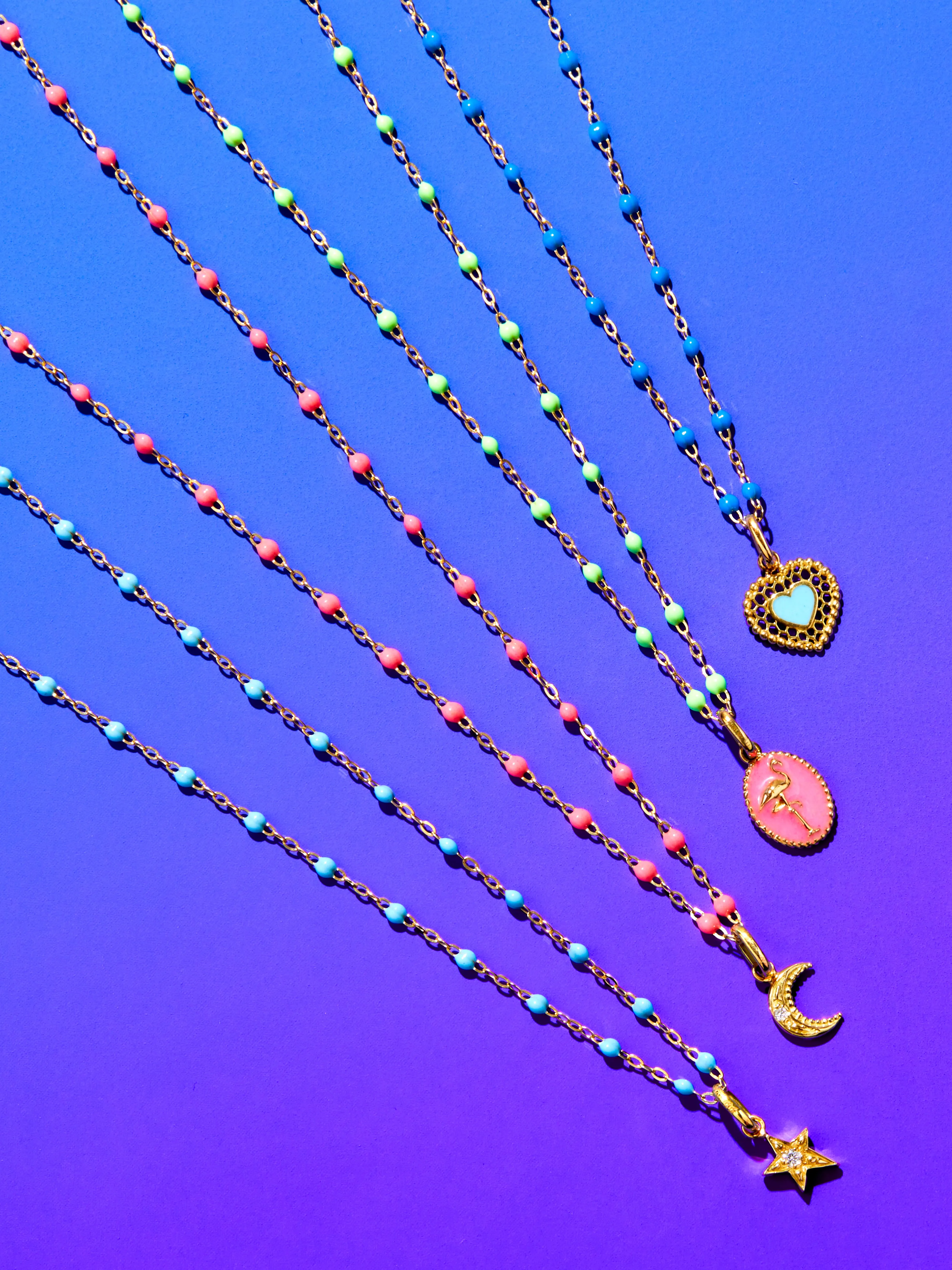 Classic Gigi Turquoise Resin Yellow Gold Necklace