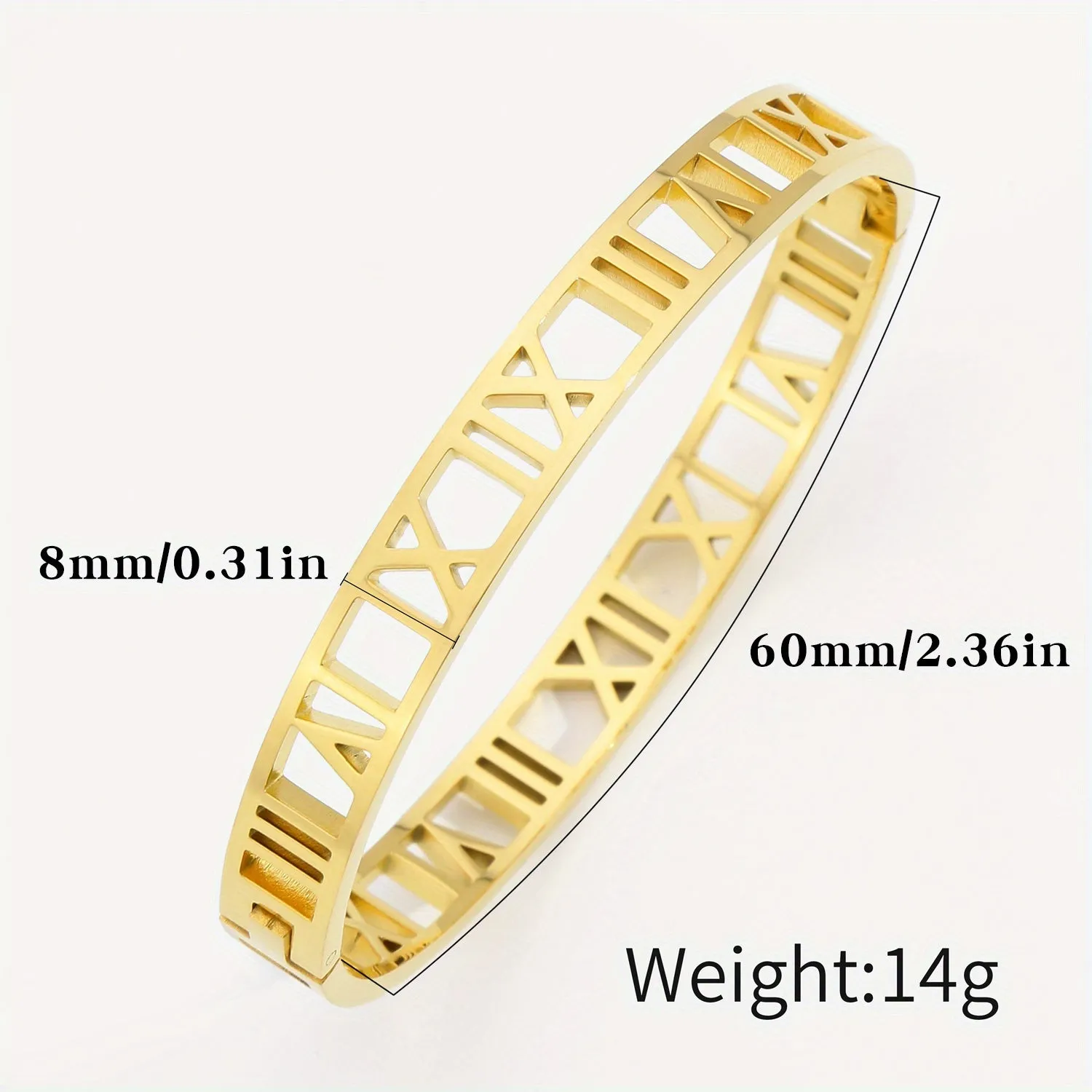 Classic Hollow Roman Numeral Unisex Bracelet