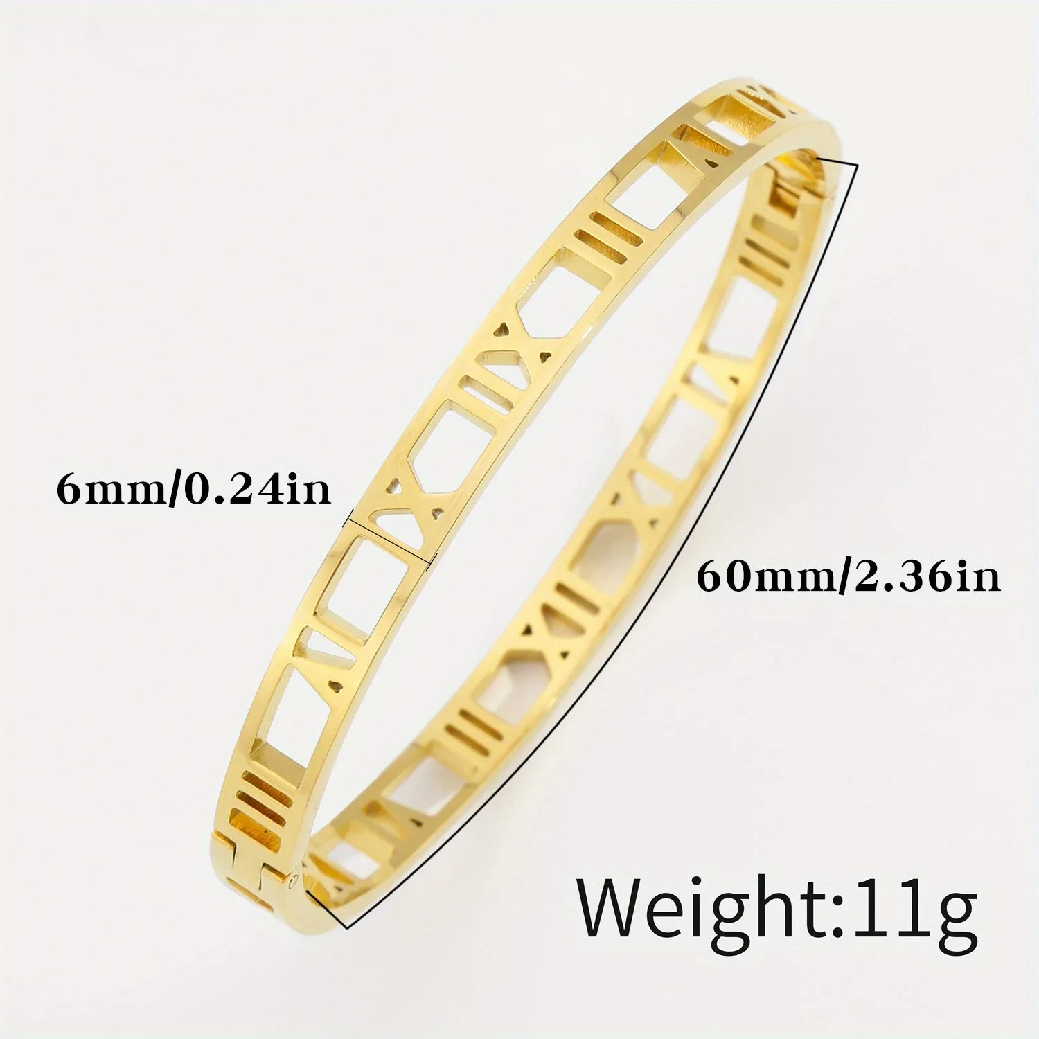 Classic Hollow Roman Numeral Unisex Bracelet