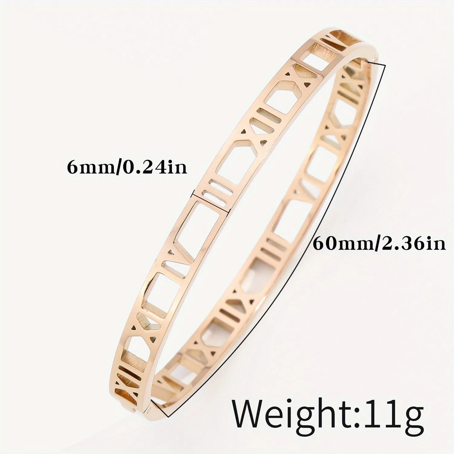 Classic Hollow Roman Numeral Unisex Bracelet