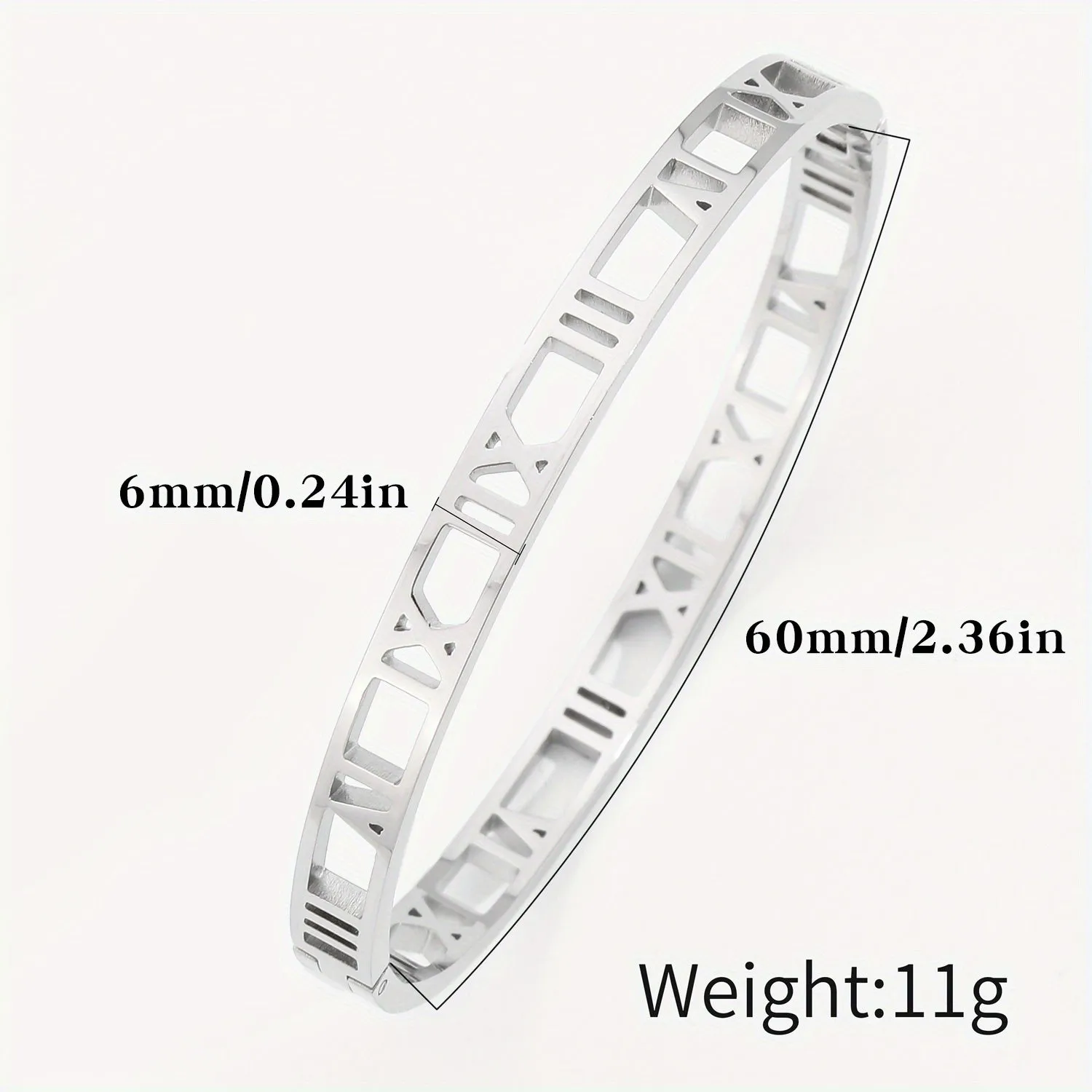 Classic Hollow Roman Numeral Unisex Bracelet