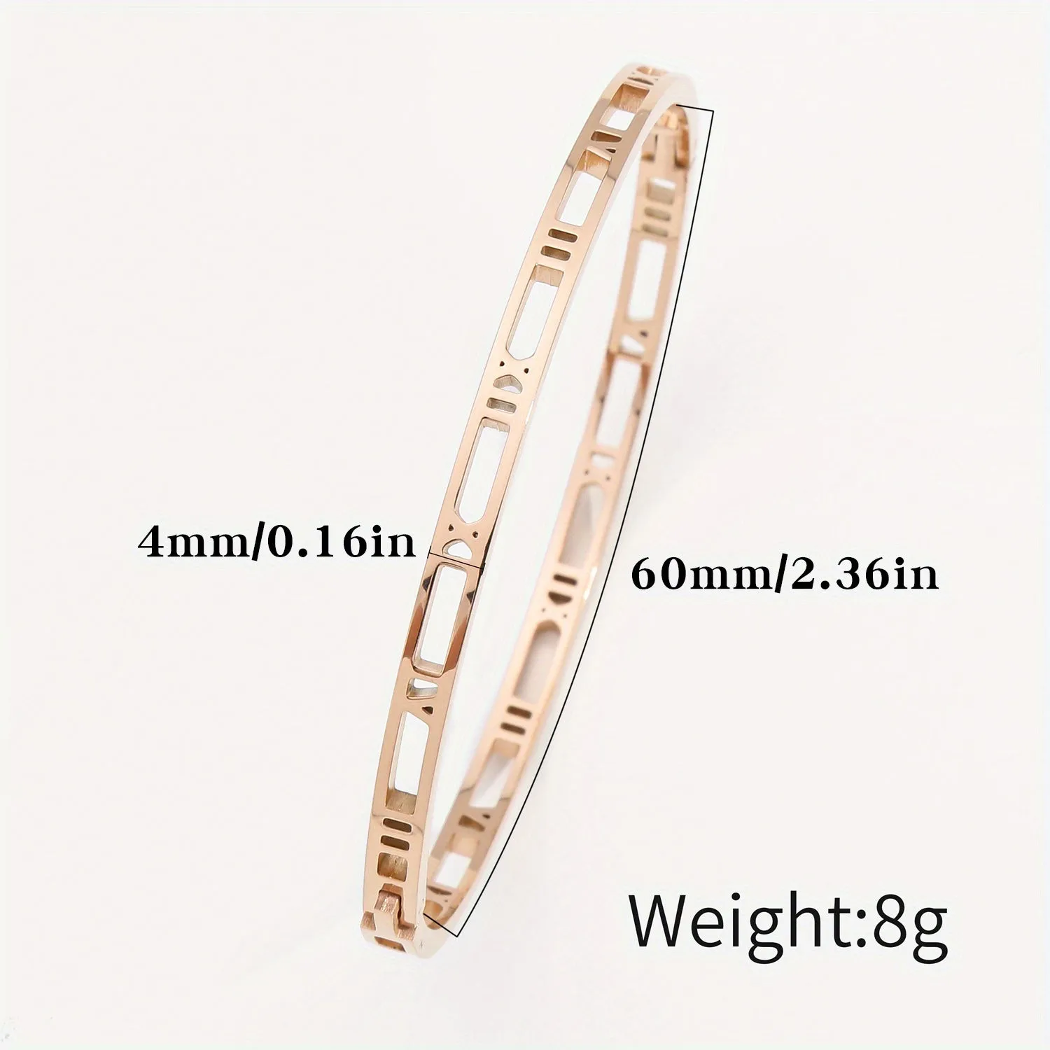 Classic Hollow Roman Numeral Unisex Bracelet