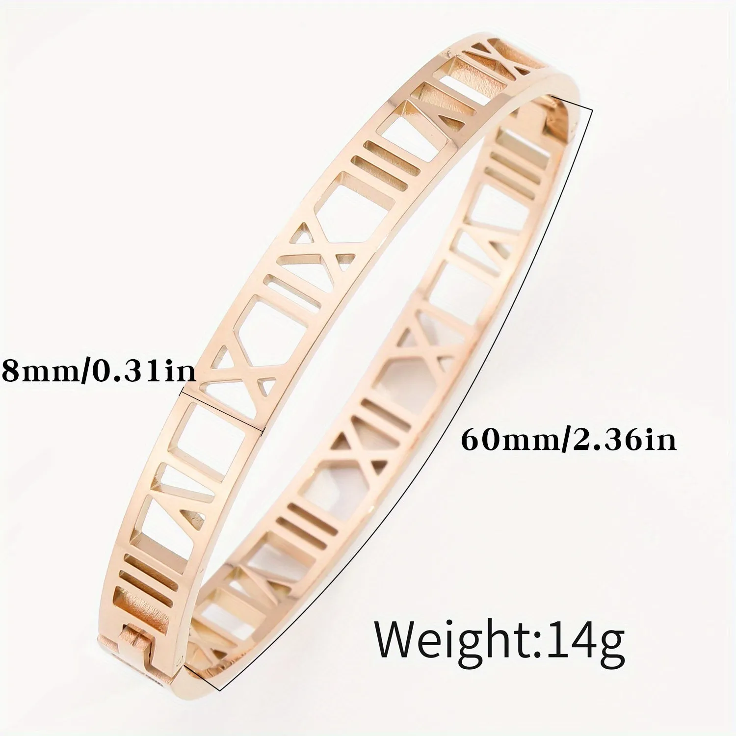 Classic Hollow Roman Numeral Unisex Bracelet