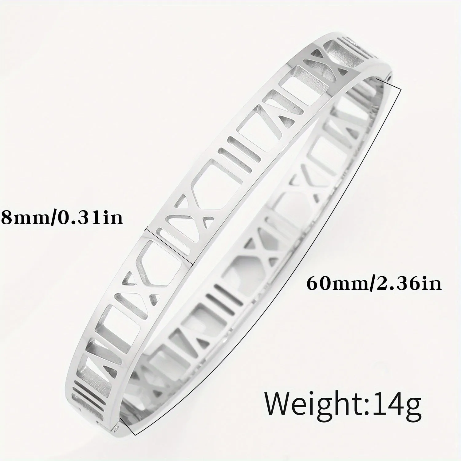 Classic Hollow Roman Numeral Unisex Bracelet