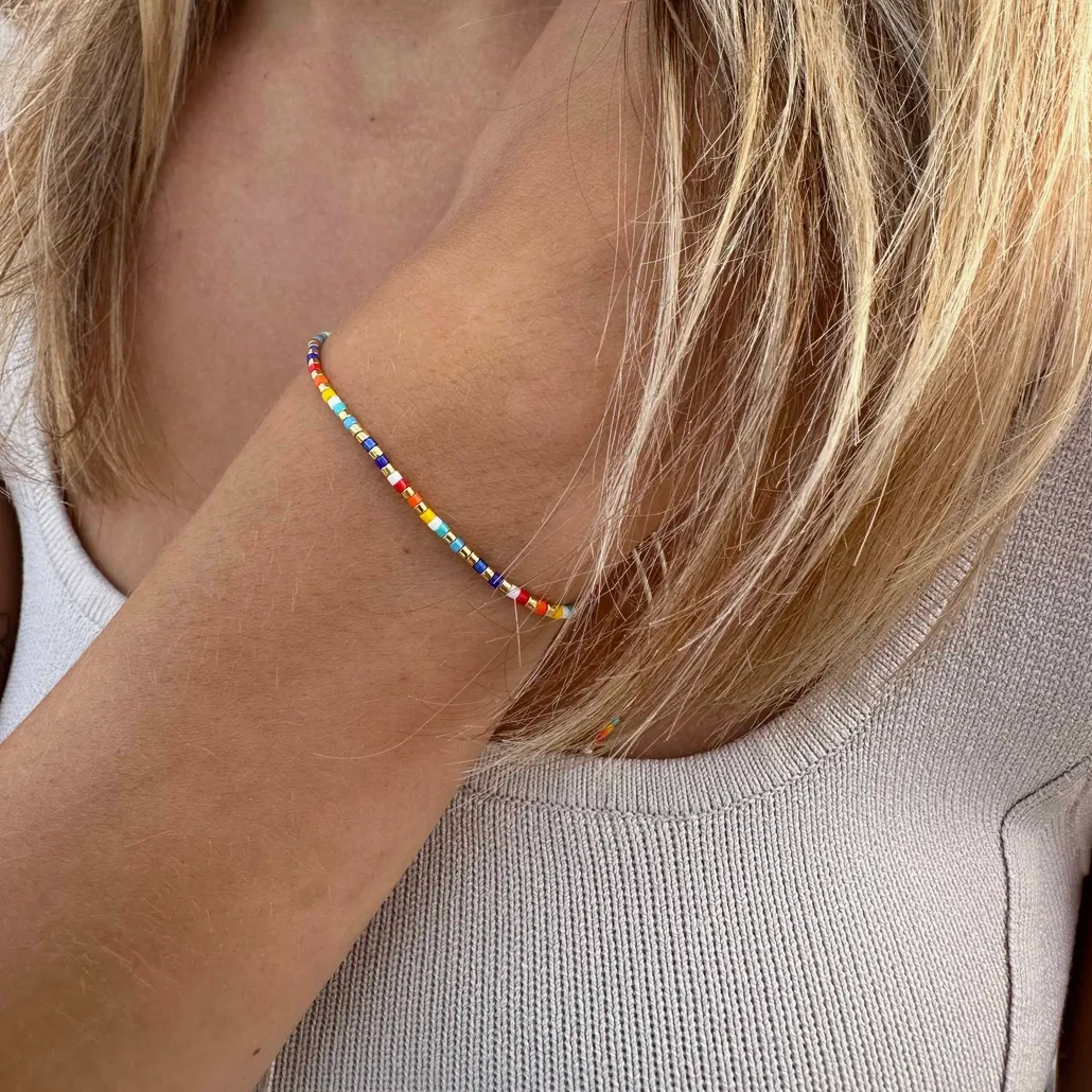 Coral Reef Adjustable Beaded Bracelet