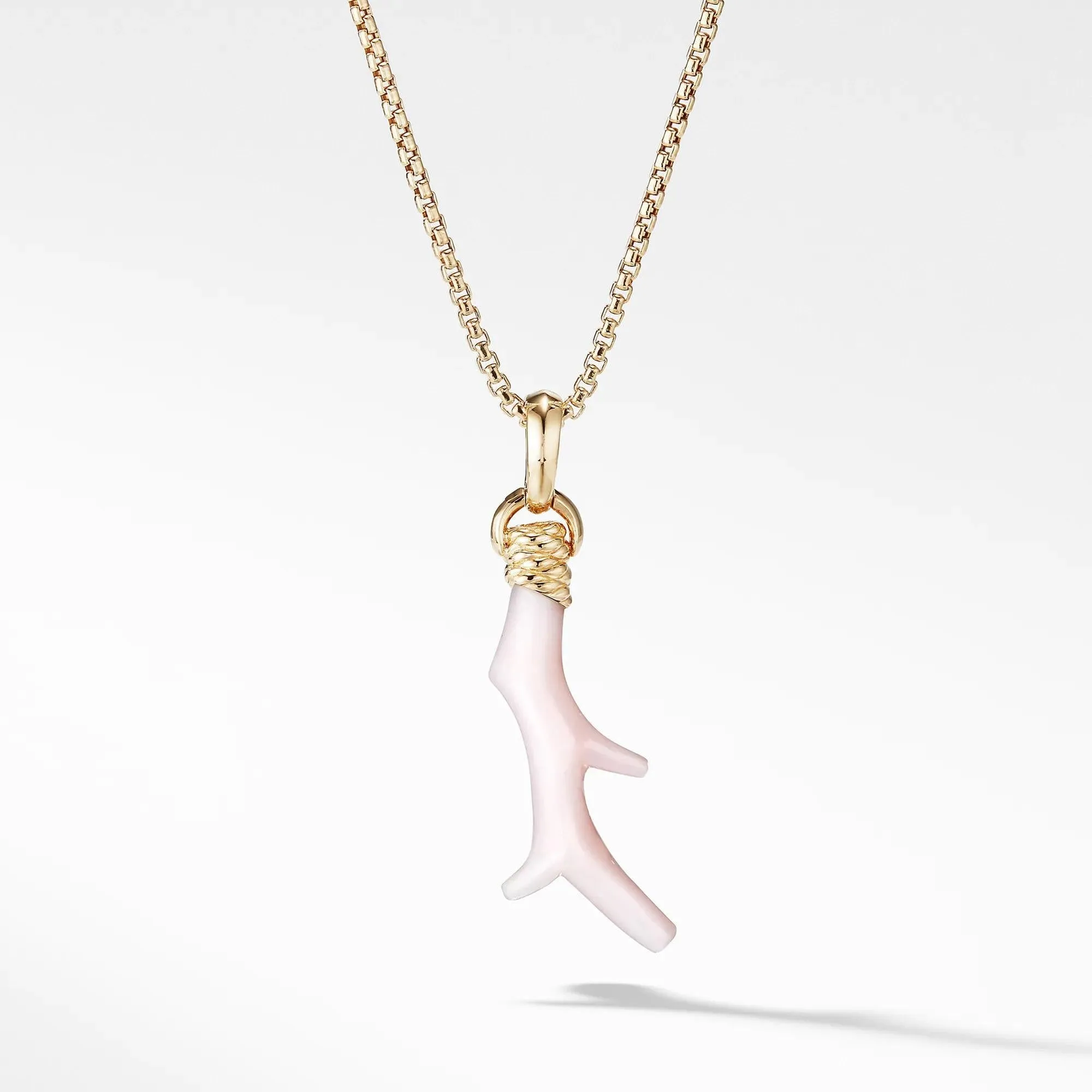 David Yurman Coral Amulet in Pink Opal with 18k Gold