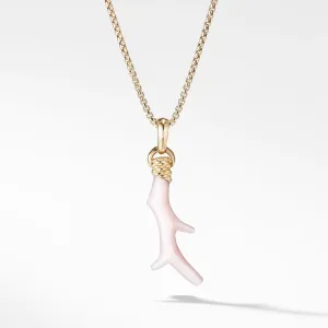 David Yurman Coral Amulet in Pink Opal with 18k Gold